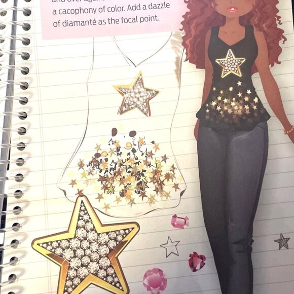 Girls Book Glamour Girl T-Shirt Designer Sketchbook Bendon For Ages 6+ - Picture 5 of 7